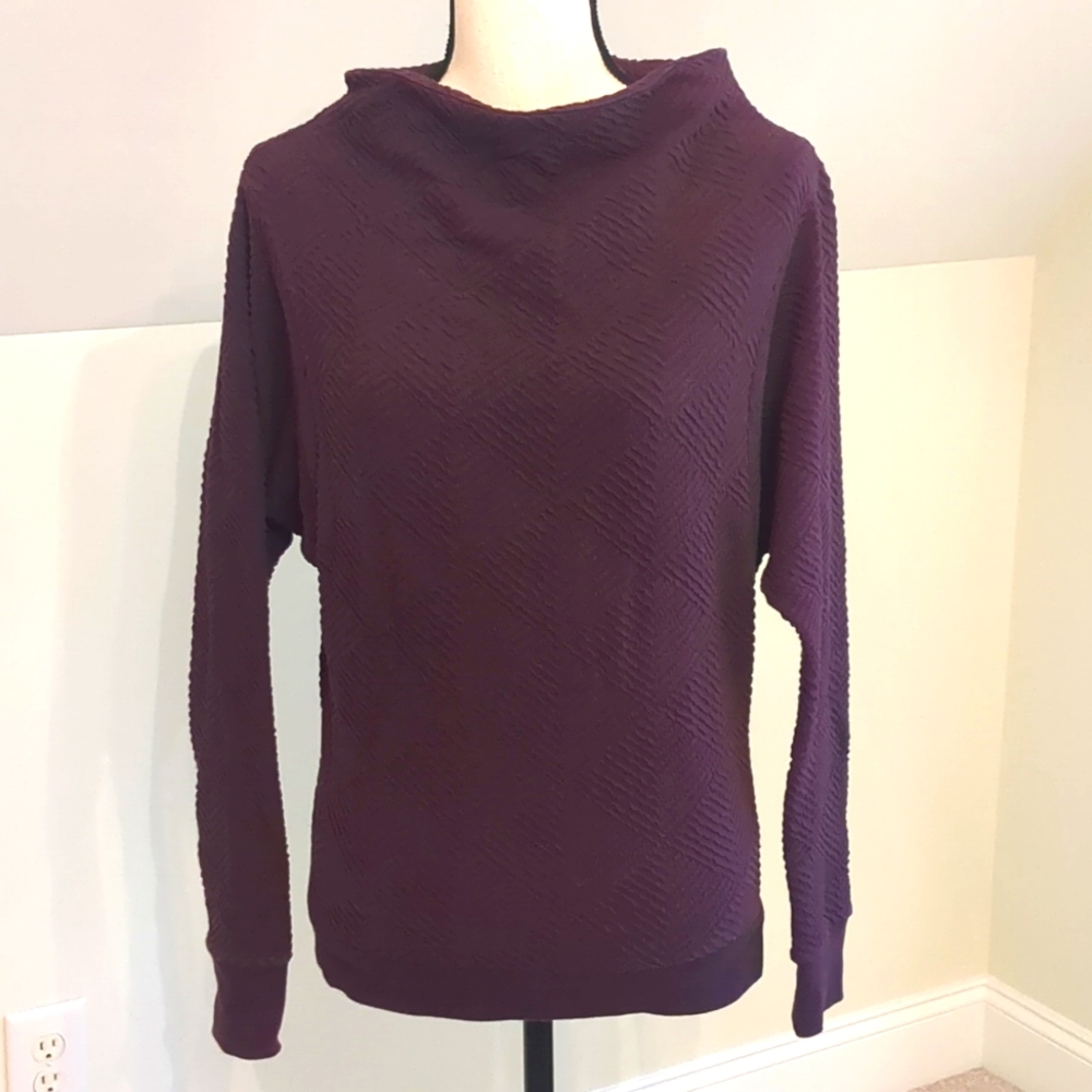 Anthropologie Ribbed Mock Neck Sweatshirt, Size XS